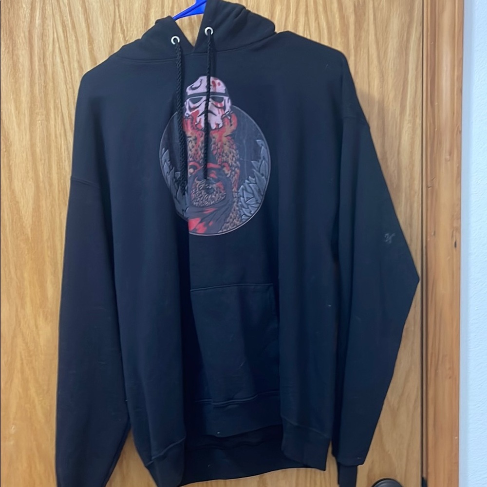 Black Graphic Hoodie